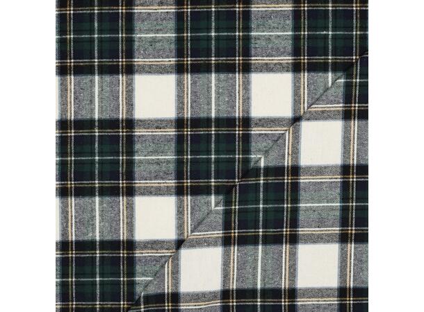Flanell Børstet flanell Ruter marine/grønn/ecru