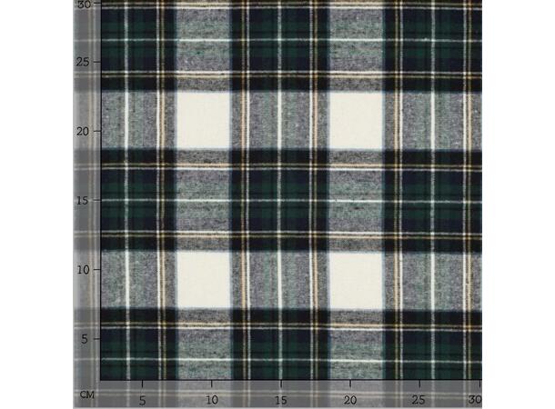 Flanell Børstet flanell Ruter marine/grønn/ecru