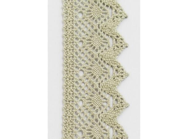Heklede blonde i bomull Natur, 43 mm 