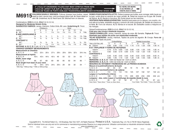 McCall's 6915 - Kjole til barn.