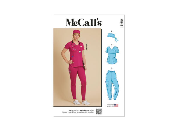 McCall's 8421 - Sykepleier uniform.