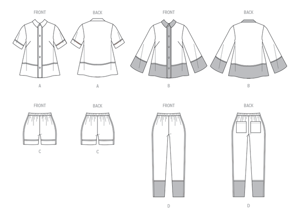 McCall's 8484 - Topp, shorts og bukse.