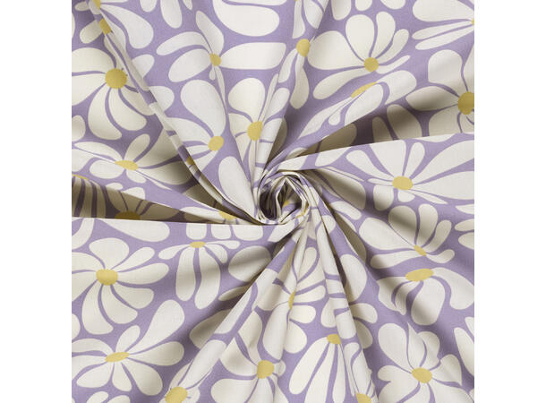 Poplin, Blomster Blomster - Lilla 