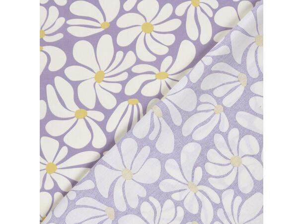 Poplin, Blomster Blomster - Lilla 