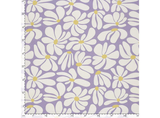 Poplin, Blomster Blomster - Lilla 