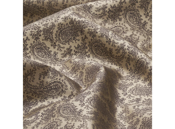 Printet fôrstoff, twill viskose i khaki/vinrød