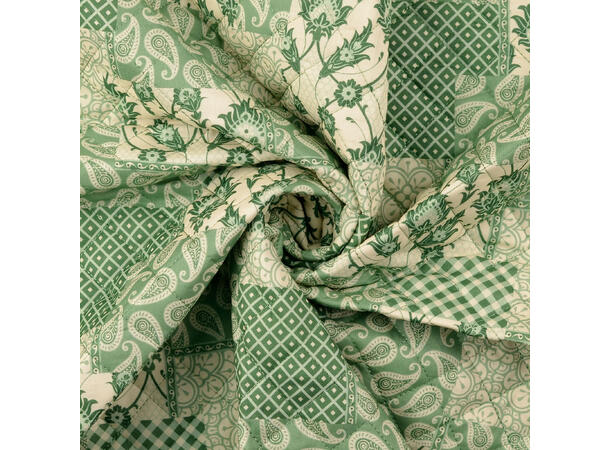 Quiltet Bomull Mørk Mint