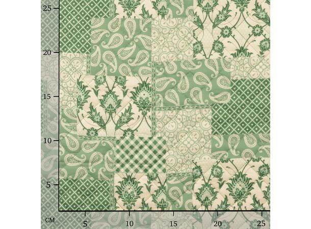 Quiltet Bomull Mørk Mint