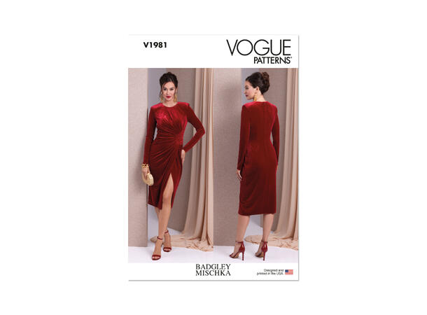 Vogue 1981 - Kjole med splitt.