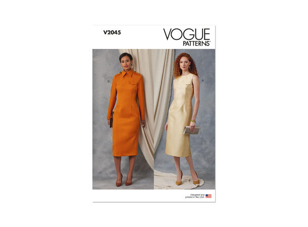 Vogue 2045 - Kjole med brystlomme.