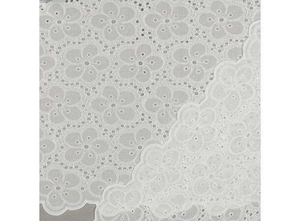 Bomullsblonde Hvit, med pen kant 