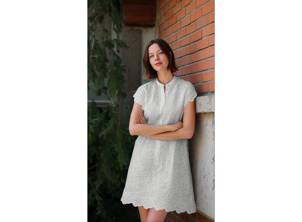 Bomullsblonde Hvit, med pen kant 