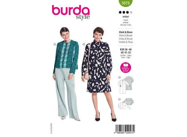 Burda 5719 - Kjole.