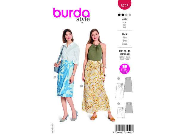 Burda 5725 - Omslagsskjørt.