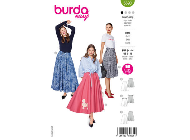 Burda 5766 - Skjørt.