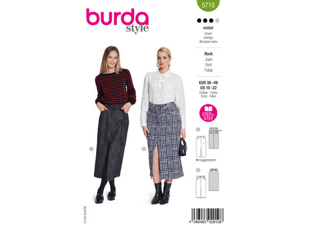Burda 5766 - Skjørt.