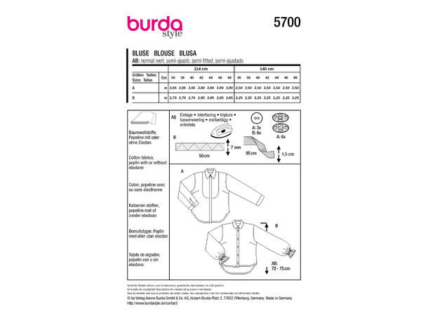 Burda 5775 - Bluse.