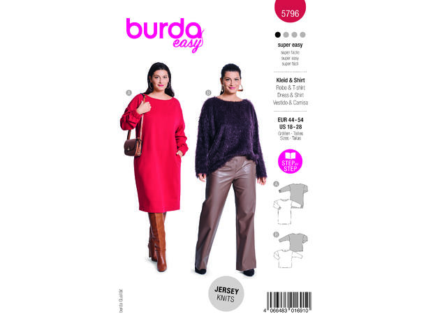 Burda 5796 - Kjole og genser.