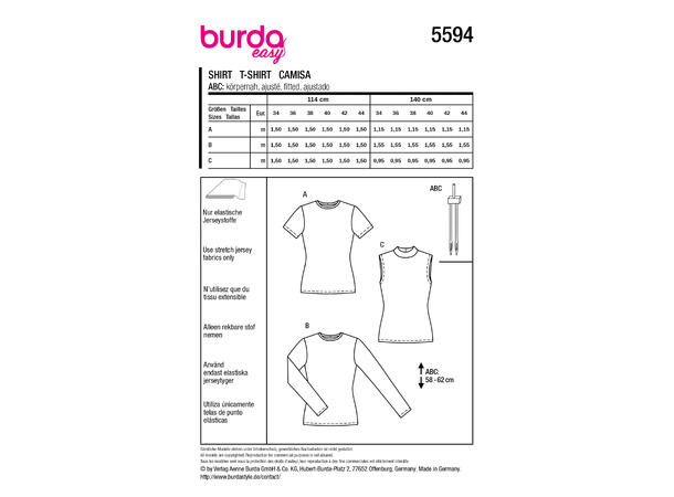 Burda 5831 - Topp