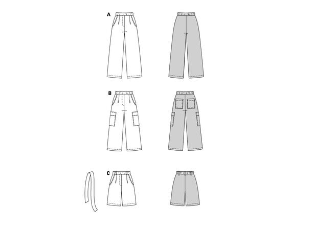 Burda 6138, Bukse og shortd