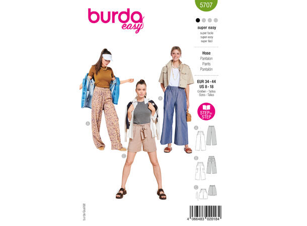 Burda 6138, Bukse og shortd