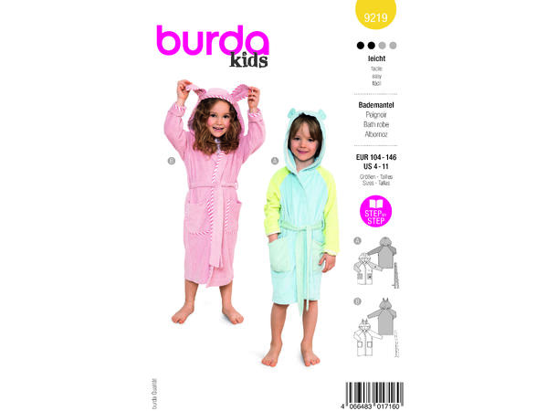 Burda 9219 - Badekåpe.