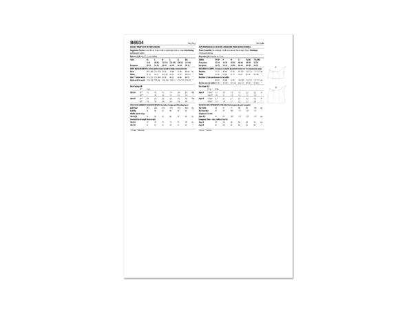 Butterick 6934- skjørt til dame