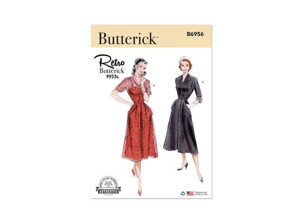 Butterick 6956- Vintage kjole til dame