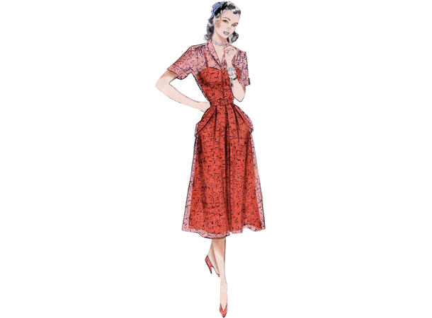 Butterick 6956- Vintage kjole til dame