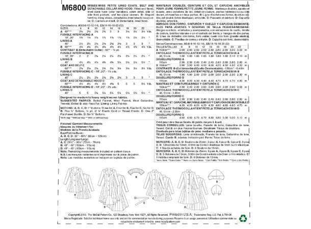 McCall's 6800 - Kåpe.