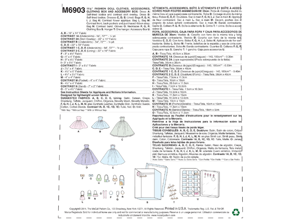 McCall's 6903 - Dukkeklær.