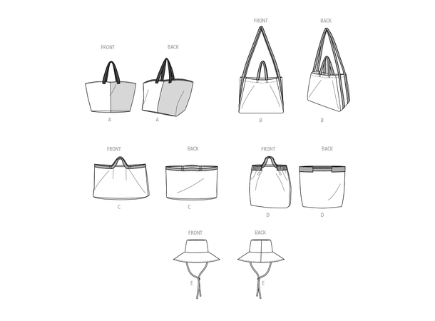 McCall's 8419 - Vesker og solhatt.