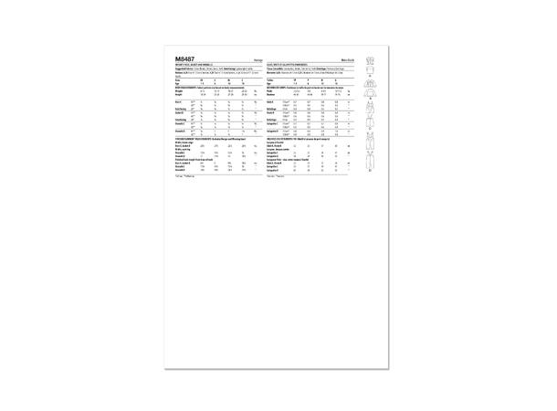 McCall's 8487 - Jakke, vest og romper.