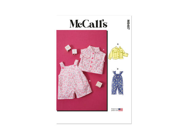 McCall's 8487 - Jakke, vest og romper.