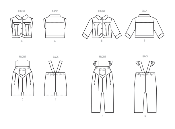 McCall's 8487 - Jakke, vest og romper.