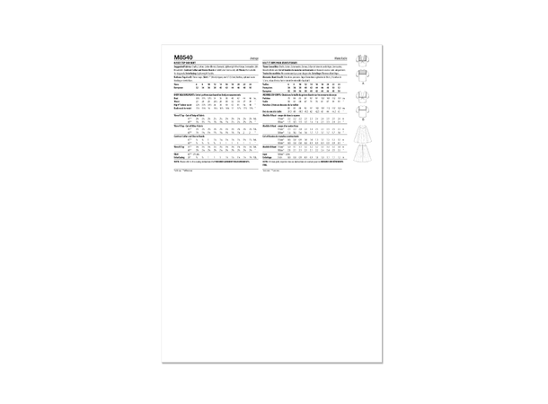 McCall's 8540 - Vintage topp og skjørt.