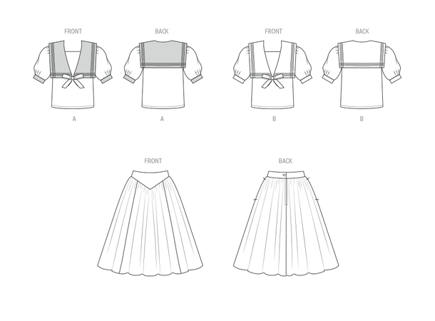 McCall's 8540 - Vintage topp og skjørt.
