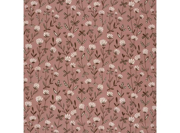 Poplin, blomster Blomster - Light Mauve 