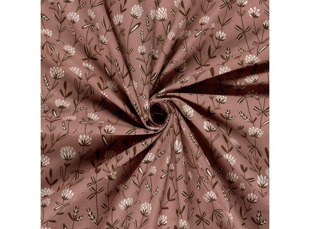 Poplin, blomster Blomster - Light Mauve 