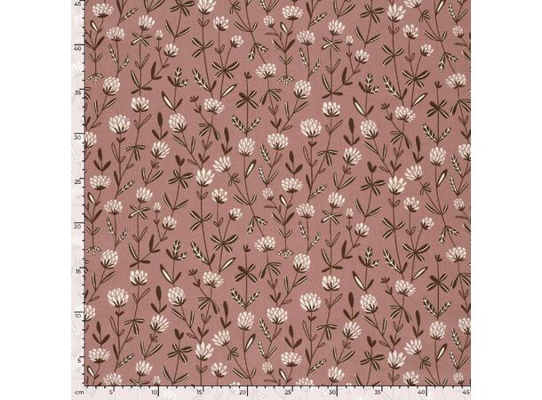 Poplin, blomster Blomster - Light Mauve 