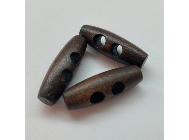 Treknapp, duffelknapp 30 mm, mørkebrun