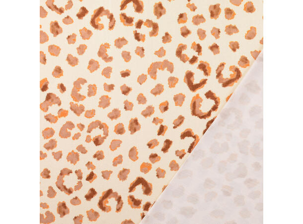 Viskose Sateng Animal print, beige