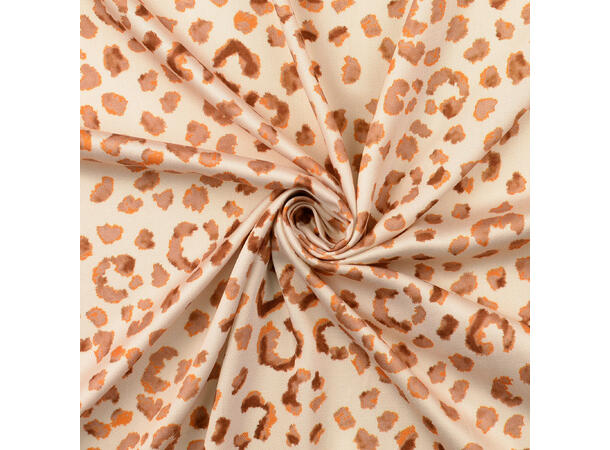 Viskose Sateng Animal print, beige