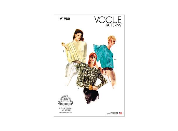 Vogue 1980- Vintage Bluse.