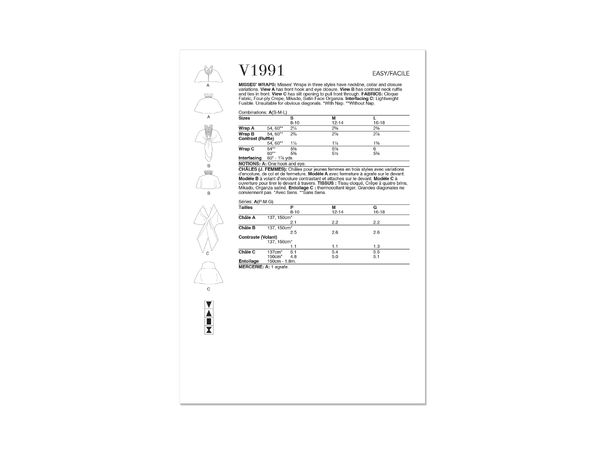 Vogue 1991 - Cape, omslag og Sjal.