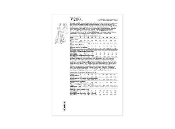 Vogue 2001 - Vintage Kjole.