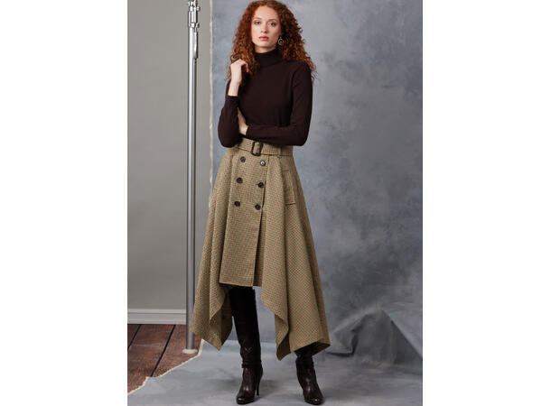 Vogue 2050 - Skjørt med drapert side.