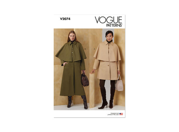 Vogue 2074 - Kåpe med kappe