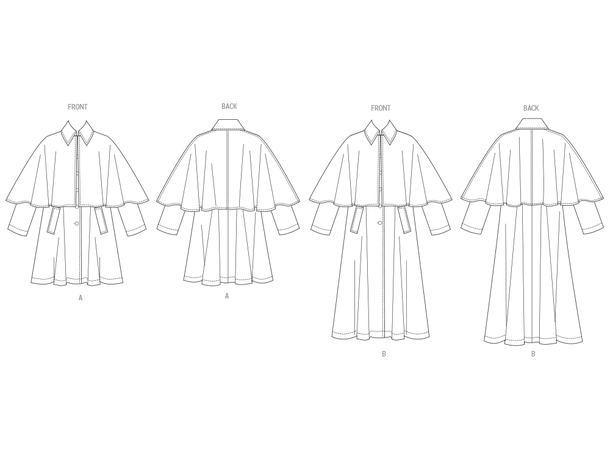 Vogue 2074 - Kåpe med kappe