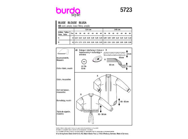 Burda 5723 - Bluse.